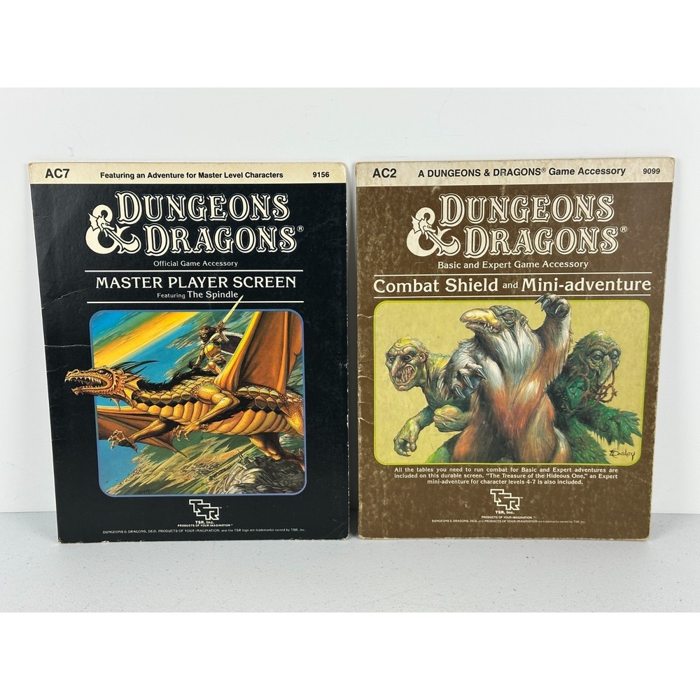 TSR D&D Dungeons & Dragons AC2 Combat Shield Only AC7 Master Player Screen Only